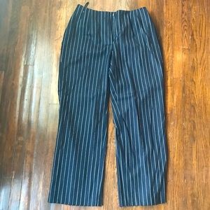 Talbots wool blend wide leg stripe pants